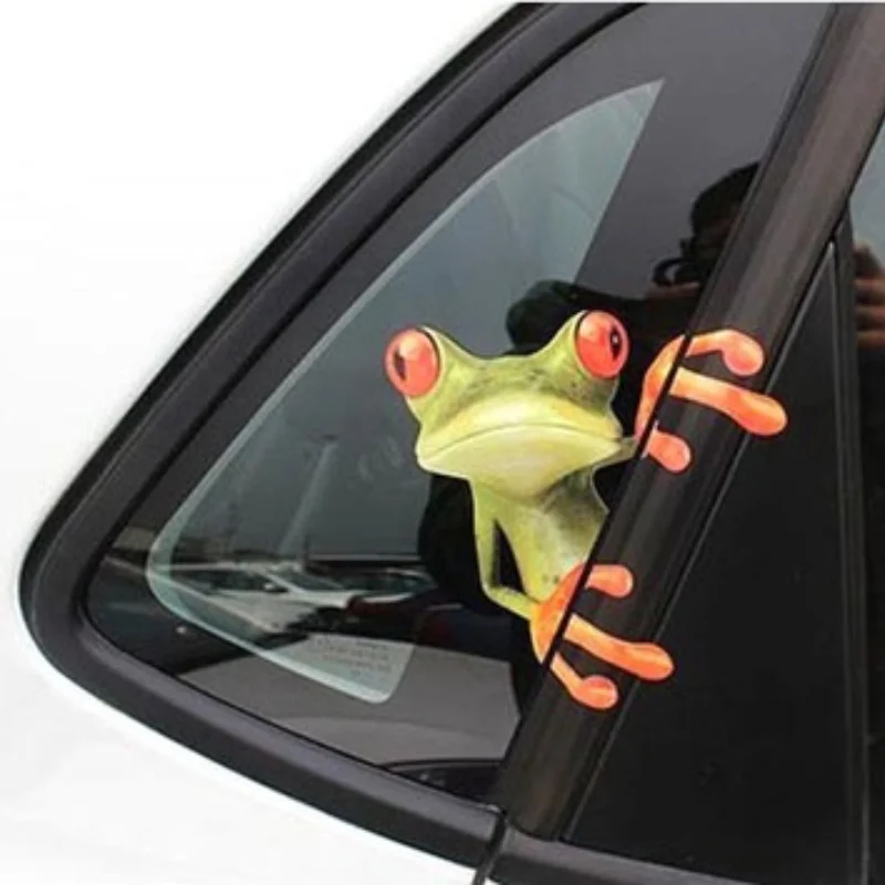 

1pc Popular 3D Car Stickers And Decals Peep Frog Animal Funny Car Decoration Truck Window Decal Graphics Decals Sticker