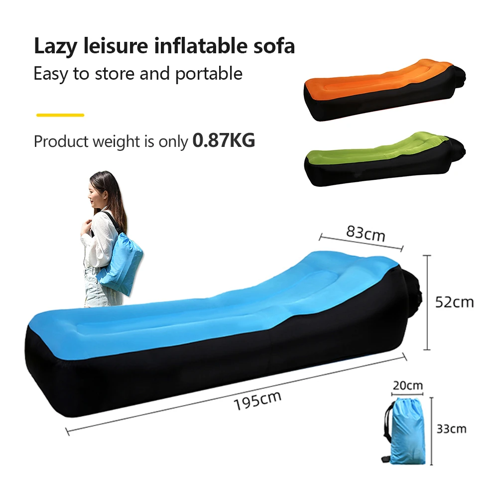 Lazy Sofa Camping Mat Double Layer Thicken Portable Lazy Inflatable Air Cushion Inflatable Sofa Bed Beach Air Bed Mat Has Pillow
Lazy Sofa Camping Mat Double Layer Thicken Portable Lazy Inflatable Air Cushion Inflatable Sofa Bed Beach Air Bed Mat Has Pillow