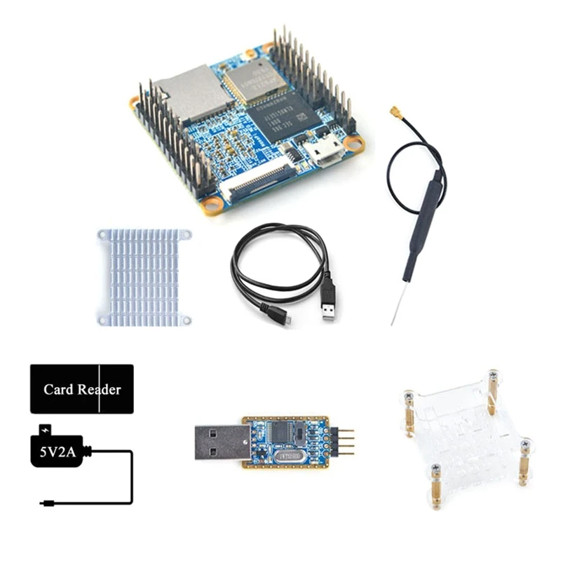

For Nanopi NEO Air Blue Development Board 512MB RAM 8GB EMMC Allwinner H3 Quad-Core Iota7 Bluetooth WIFI Iot Module Kit