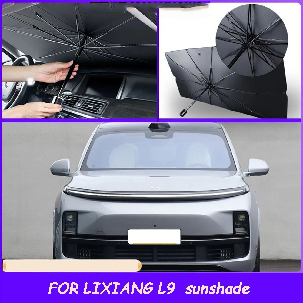 

For LIXIANG L9 2022 2023 2024 Car Sunshade Umbrella Curtain Front Windshield Sunscreen Insulation Shading Board Accessories