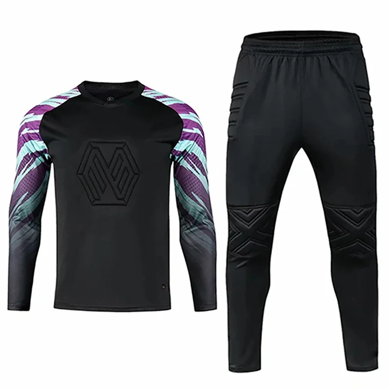 

Men Boys Football Jersey Custom Soccer Tracksuit Long Sleeve Football Uniform Adult Kids Soccer Shirt Kit Goalkeeper Sport Suits