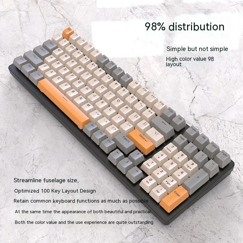 New K3 Mechanical Keyboard Blue Axis Wired Game Customization 98 Key Esports Office Game Computer Keyboard Metal Panel Gifts
New K3 Mechanical Keyboard Blue Axis Wired Game Customization 98 Key Esports Office Game Computer Keyboard Metal Panel Gifts
