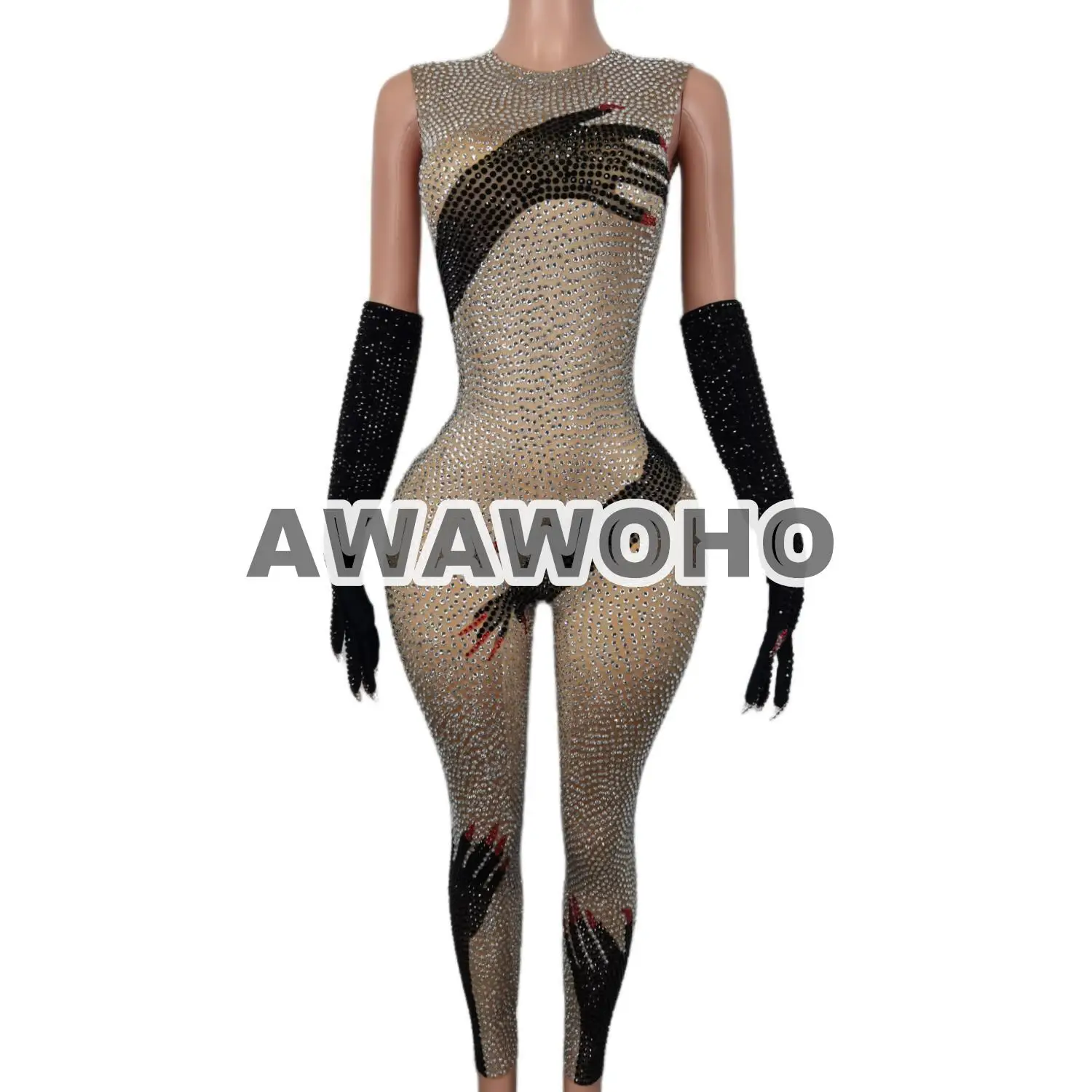 AWAWOHO Unique Pattern Sexy Shiny Sequins Bar Sets One Piece Jumpsuit for Nightclub Performance Wear Party Dresses Heishou
AWAWOHO Unique Pattern Sexy Shiny Sequins Bar Sets One Piece Jumpsuit for Nightclub Performance Wear Party Dresses Heishou