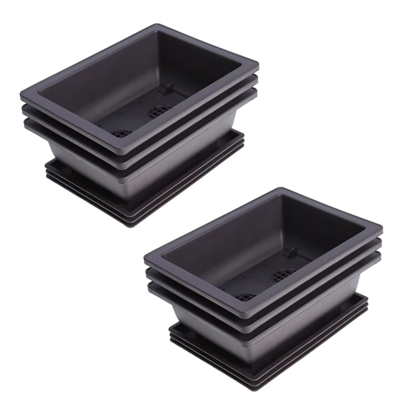 12 Packs Bonsai Training Pots With Tray Plastic Bonsai Plants Growing Pot For Garden Yard Living Room 22.5X16.5Cm
12 Packs Bonsai Training Pots With Tray Plastic Bonsai Plants Growing Pot For Garden Yard Living Room 22.5X16.5Cm