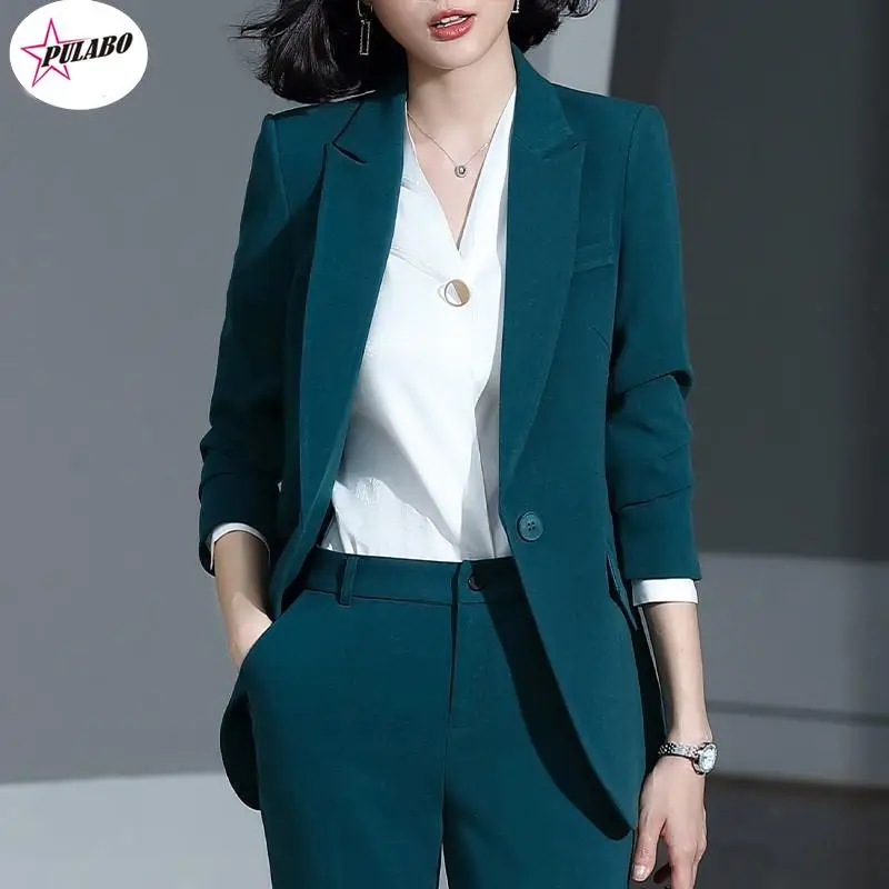 Women's Suits Autumn and Winter y2k Single Buckle Fashion Professional Decoration Body Slim Trousers Women's Two-piece Suit
Women's Suits Autumn and Winter y2k Single Buckle Fashion Professional Decoration Body Slim Trousers Women's Two-piece Suit