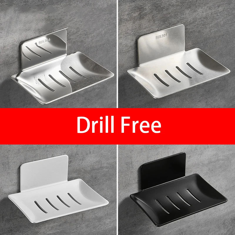 No Drilling Soap Dish Holder Wall Mounted Drain Soap Sponge Holder Kitchen Bathroom Organizer Storage Rack Tray Self Adhesive
No Drilling Soap Dish Holder Wall Mounted Drain Soap Sponge Holder Kitchen Bathroom Organizer Storage Rack Tray Self Adhesive