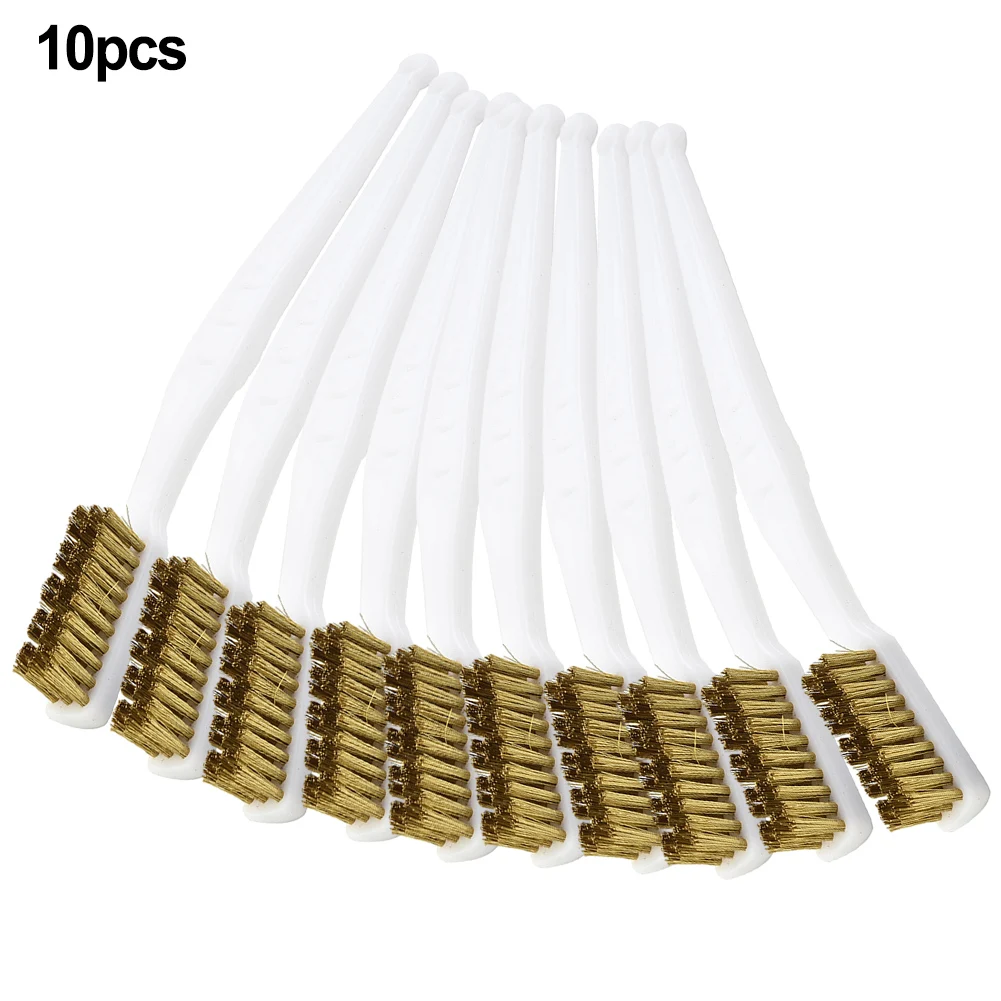 10/5pcs Brass Wire Brush With White Plastic HandleMetal Remove Rust Brushe Industrial Metal Cleaning Brush Hand Tool Accessories
10/5pcs Brass Wire Brush With White Plastic HandleMetal Remove Rust Brushe Industrial Metal Cleaning Brush Hand Tool Accessories