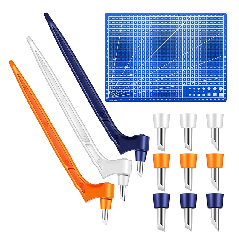 HOT SALE 3 Pieces 360 Rotating Craft Cutting Tools Set With 9 Pcs Rotating Carbon Steel Replacement Blade And Cutting Mat
HOT SALE 3 Pieces 360 Rotating Craft Cutting Tools Set With 9 Pcs Rotating Carbon Steel Replacement Blade And Cutting Mat