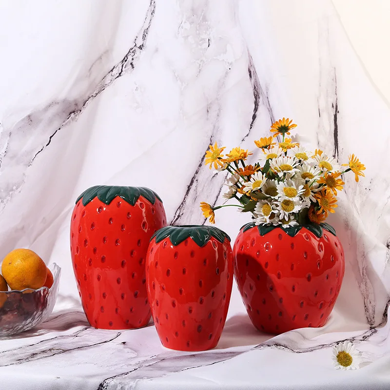 Vintage Decorative Ceramic Vase Flower Pot Strawberry Shape Pastoral Style Green Plant Vase Flower Pot Home Decoration 3 Scales
Vintage Decorative Ceramic Vase Flower Pot Strawberry Shape Pastoral Style Green Plant Vase Flower Pot Home Decoration 3 Scales