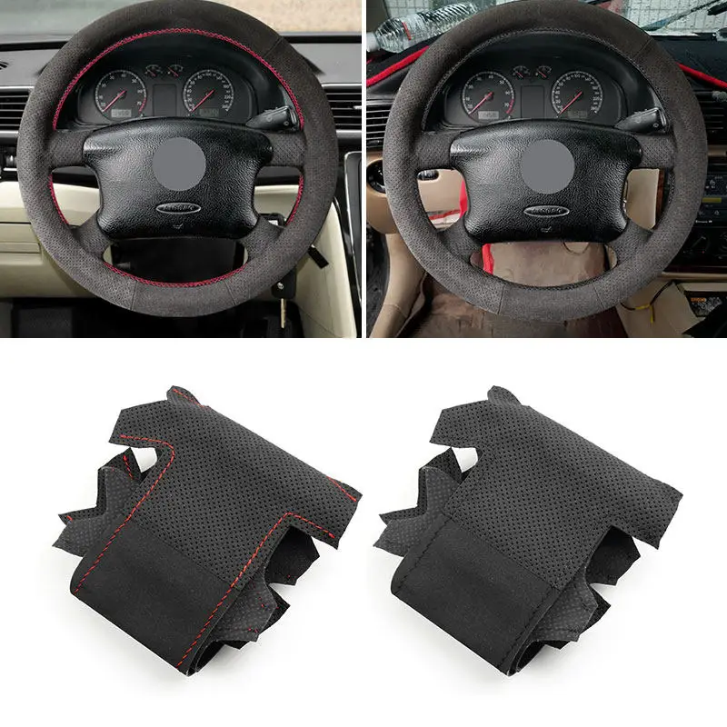 Hand-stitched Suede Leather Cover on Car Steering Wheel For VW Golf 4 MK4 1998 1999 2000 2001 2002 2003 2004 Passat B5 1996-2005
Hand-stitched Suede Leather Cover on Car Steering Wheel For VW Golf 4 MK4 1998 1999 2000 2001 2002 2003 2004 Passat B5 1996-2005