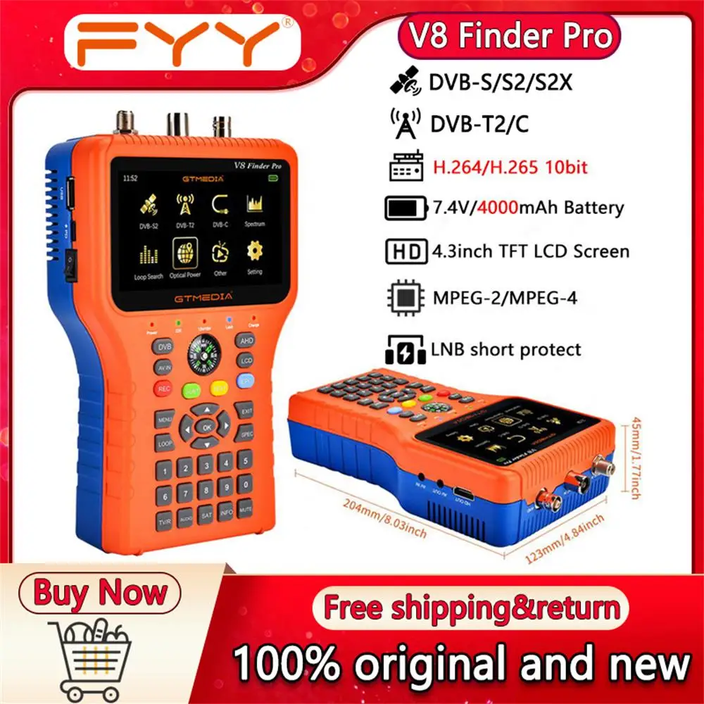 Новый спутниковый искатель GTMEDIA V8 Finder Pro/Finder2 HD H.265 S2X/T2/C
Новый спутниковый искатель GTMEDIA V8 Finder Pro/Finder2 HD H.265 S2X/T2/C