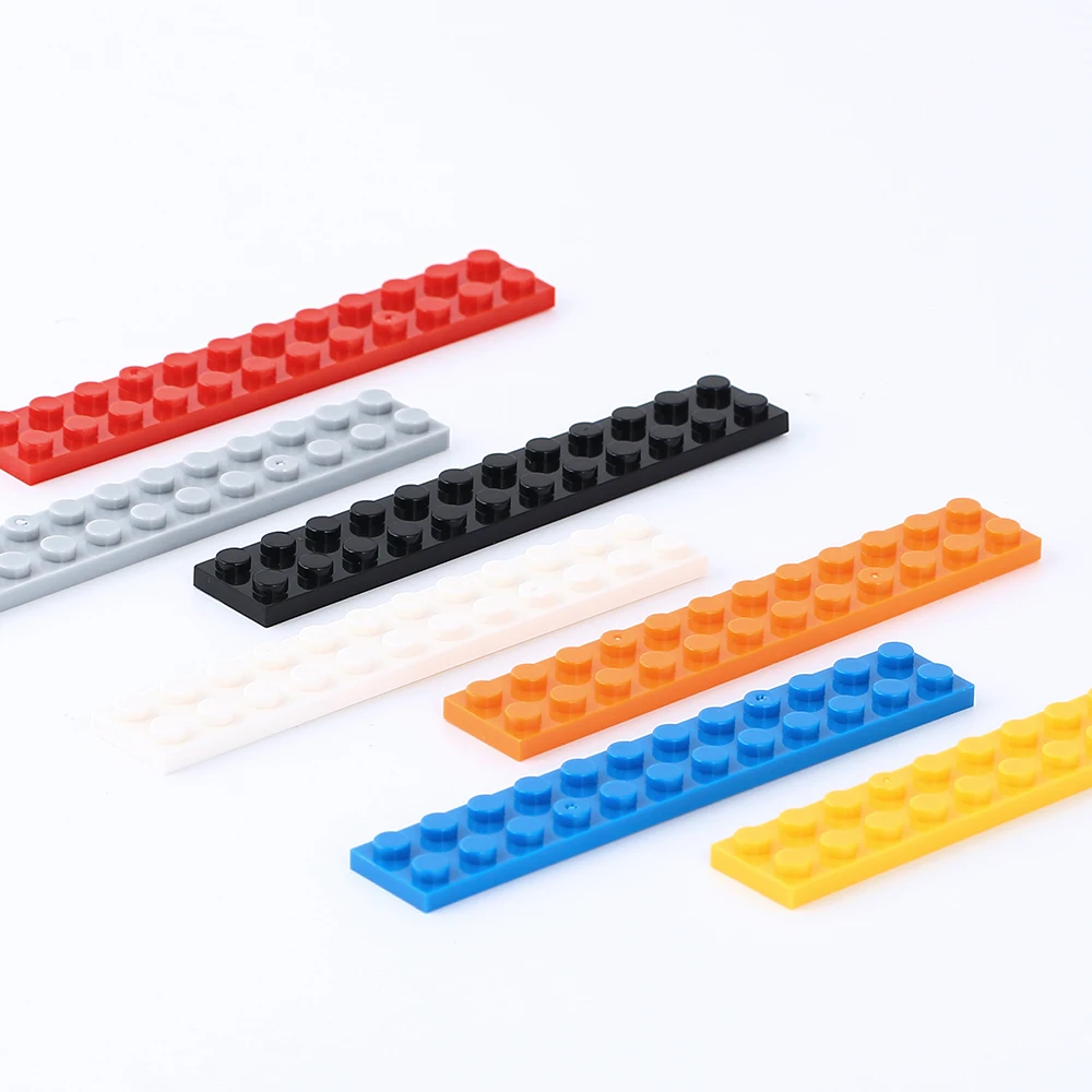5/10/20pcs Pack Colourful Plate 2*12 Brick DIY Building Block Compatible With 2445 Toy For Children Educational Creative Gift
