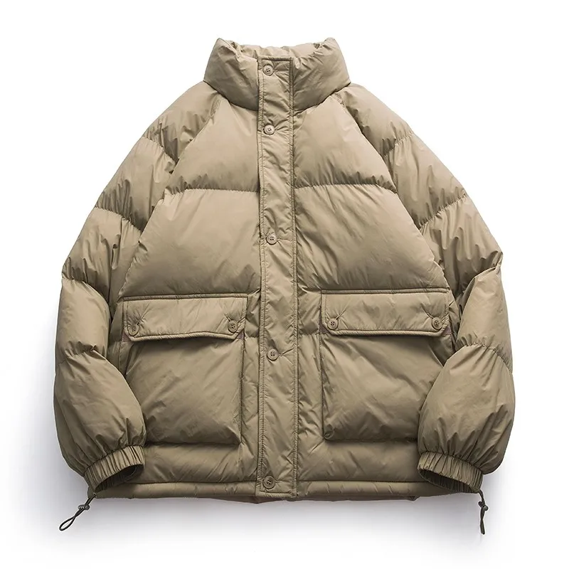 Streetwear Harajuku Warm Men's Winter Coat Solid Color Casual Parka Stand Collar Fashion Oversize Male Winter Jacket A47 
Streetwear Harajuku Warm Men's Winter Coat Solid Color Casual Parka Stand Collar Fashion Oversize Male Winter Jacket A47