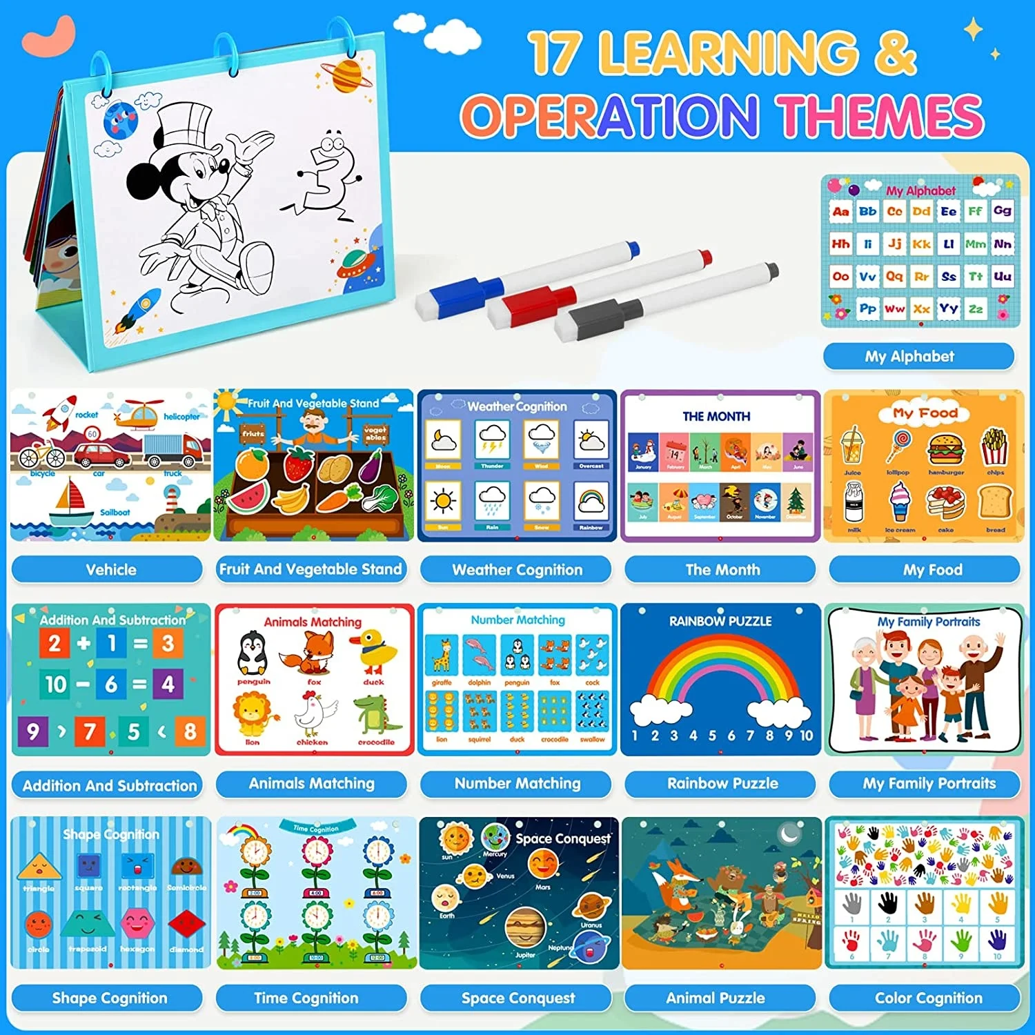 Montessori Toys For Toddlers 17 Themes With 1 Marker Preschool Workbook Activity Binder Autism Sensory Busy Book For Kids
Montessori Toys For Toddlers 17 Themes With 1 Marker Preschool Workbook Activity Binder Autism Sensory Busy Book For Kids