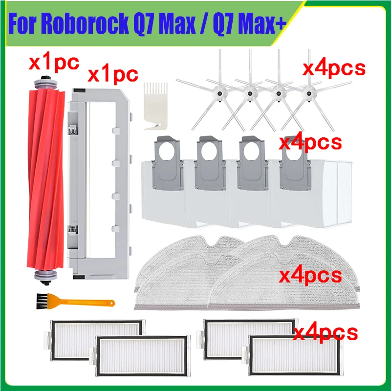 Replacement For Roborock Q7 Max / Q7 Max+ / T8 Robot Vacuum Cleaner Accessories Main Side Brush Cover Hepa Filter Mop Rag Parts
Replacement For Roborock Q7 Max / Q7 Max+ / T8 Robot Vacuum Cleaner Accessories Main Side Brush Cover Hepa Filter Mop Rag Parts