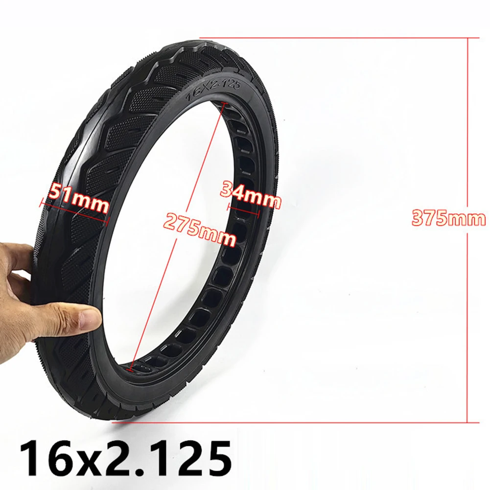 16 Inch Ebike Tyre 16x2.125 Rubber Solid Tyre For Electric Bike Scooter Electric Bicycle Flat-Free Anti-Puncture Tires
16 Inch Ebike Tyre 16x2.125 Rubber Solid Tyre For Electric Bike Scooter Electric Bicycle Flat-Free Anti-Puncture Tires