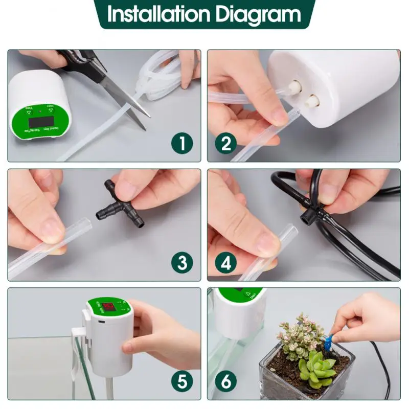 

Electric Automatic Drip Irrigation System Intelligent Timing Auto Watering Machine USB Charging Garden Green Plant Sprinkler