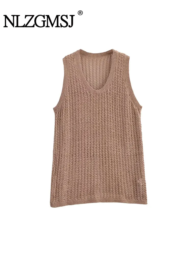 Nlzgmsj TRAF 2023 Summer Women Solid color Hollow Knitted Tank Sleeveless O-Neck Streets Simplicity Tops
Nlzgmsj TRAF 2023 Summer Women Solid color Hollow Knitted Tank Sleeveless O-Neck Streets Simplicity Tops