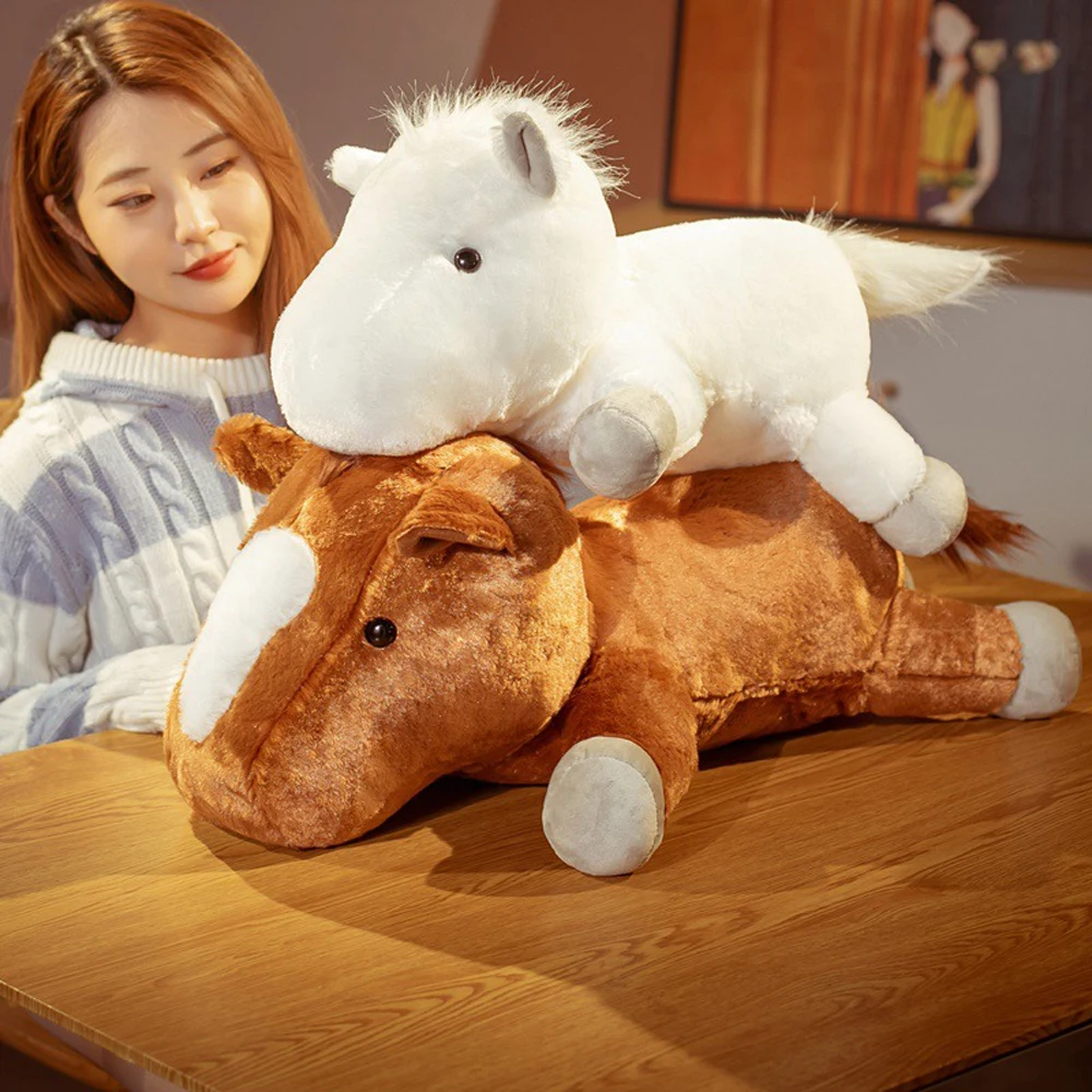 

Lovely Prone Horse Pillow Children Stuffed Plush Toy Birthday Gift