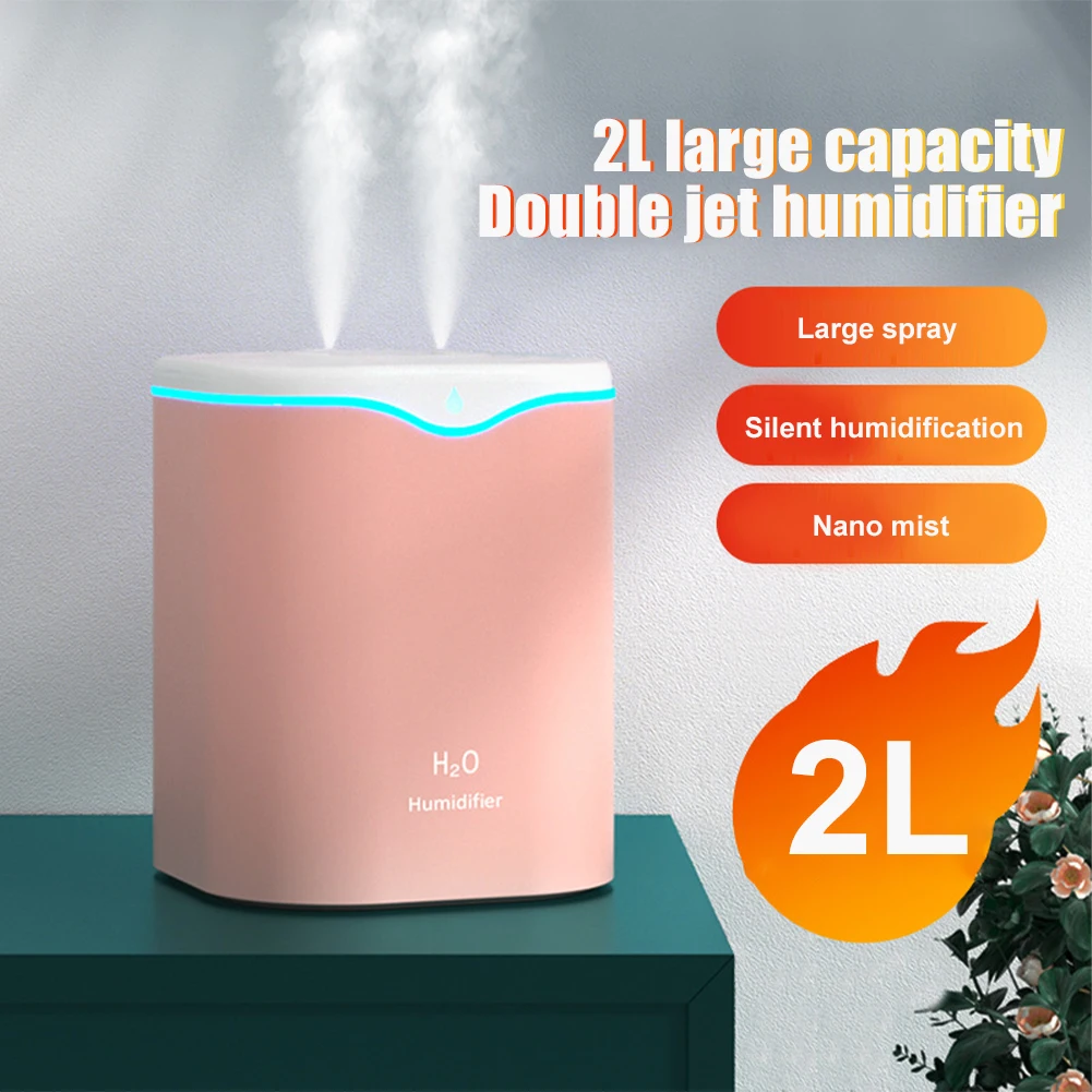 2L Air Humidifier Essential Oil Aroma Diffuser Double Nozzle With Coloful LED Light Ultrasonic Humidifiers Aromatherapy Diffuser
2L Air Humidifier Essential Oil Aroma Diffuser Double Nozzle With Coloful LED Light Ultrasonic Humidifiers Aromatherapy Diffuser