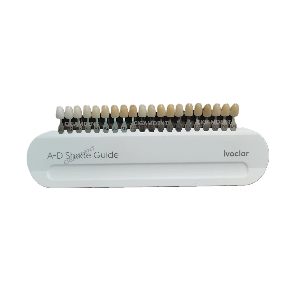 Dental Teeth A-D Shade Guide Ivoclar Vivadent Porcelain Material 20 Color Chart Teeth Bleach Board Plate Whitening VITA Based
Dental Teeth A-D Shade Guide Ivoclar Vivadent Porcelain Material 20 Color Chart Teeth Bleach Board Plate Whitening VITA Based