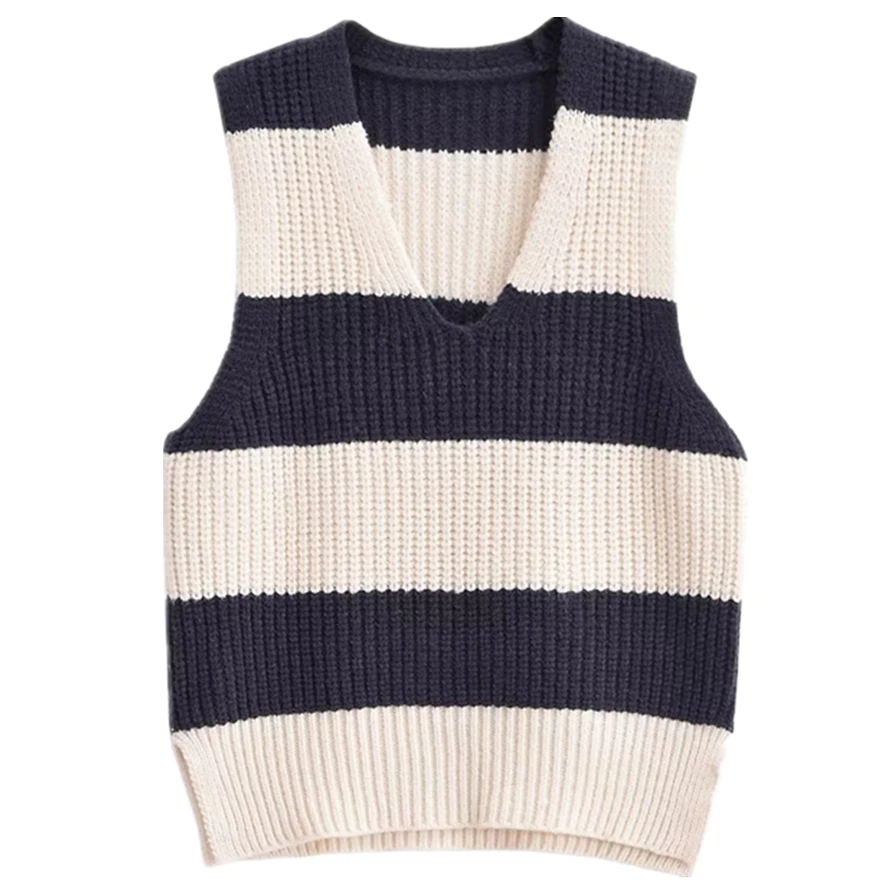 Jenny&Dave French Casual Loose Vest Tank Top Women Fashion Blogger High Street Striped Sleeveless Wweater
Jenny&Dave French Casual Loose Vest Tank Top Women Fashion Blogger High Street Striped Sleeveless Wweater