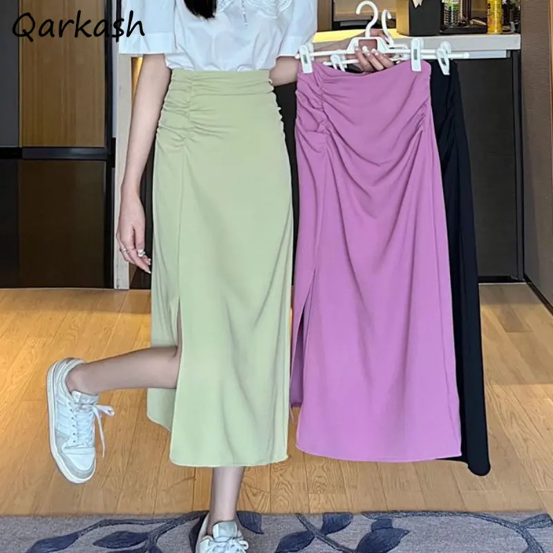 Midi Skirts Women Office Lady Side-slit Mature Temper Irregular Chic Elegant Korean Style Summer Fashion Basics High Waist Jupe
Midi Skirts Women Office Lady Side-slit Mature Temper Irregular Chic Elegant Korean Style Summer Fashion Basics High Waist Jupe