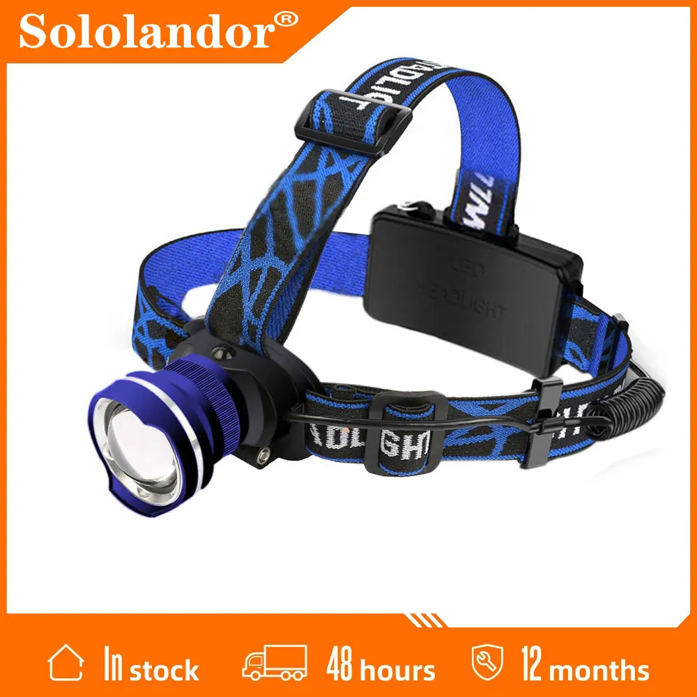 

RJ-2190 XML T6 LED Headlamp 3000LM 4-Mode Zoom Powerful Headlight Rechargeable 18650 Waterproof Head Flash Torch Camping Hunting