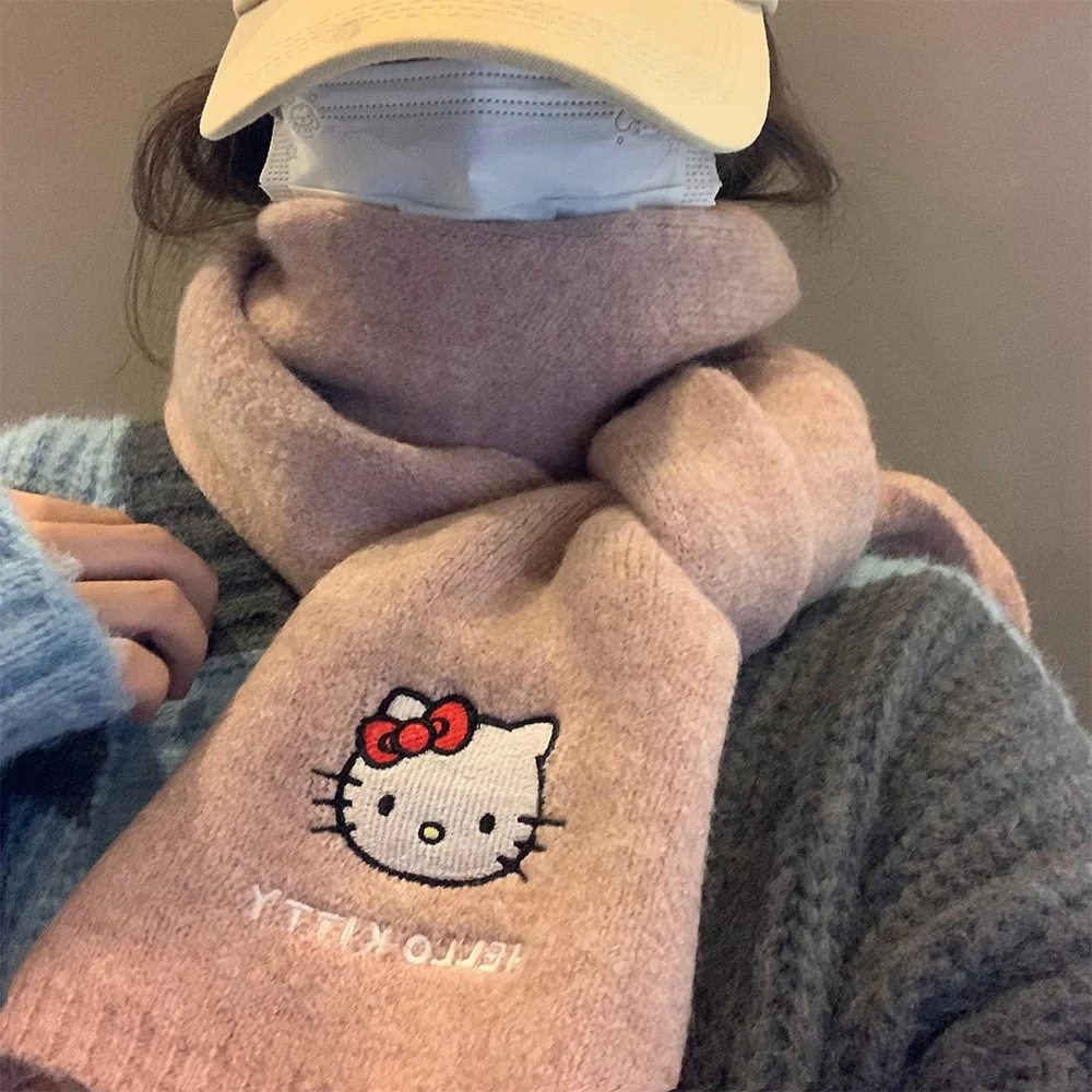 Sanrio Plush Scarf Gloves Kawaii Hello Kitty Knitted Embroidered Scarf Cotton Keep Warm in Winter Soft Furry Scarves for Girls
Sanrio Plush Scarf Gloves Kawaii Hello Kitty Knitted Embroidered Scarf Cotton Keep Warm in Winter Soft Furry Scarves for Girls