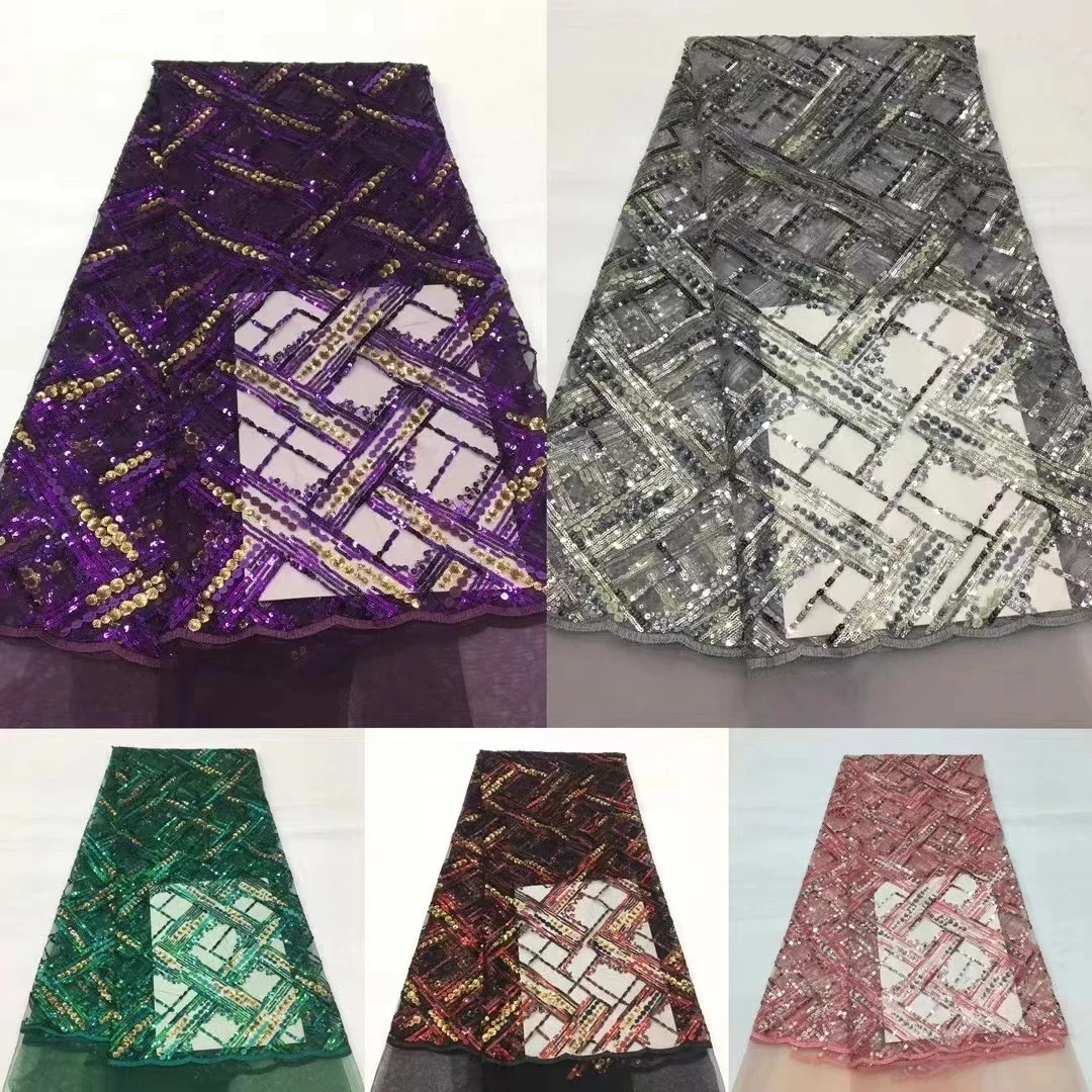High Quality France Mesh Embroidery Sequins Net Material 5 Yards For Wedding Party Dress African Sequin Lace Fabric Handcut 2024
High Quality France Mesh Embroidery Sequins Net Material 5 Yards For Wedding Party Dress African Sequin Lace Fabric Handcut 2024