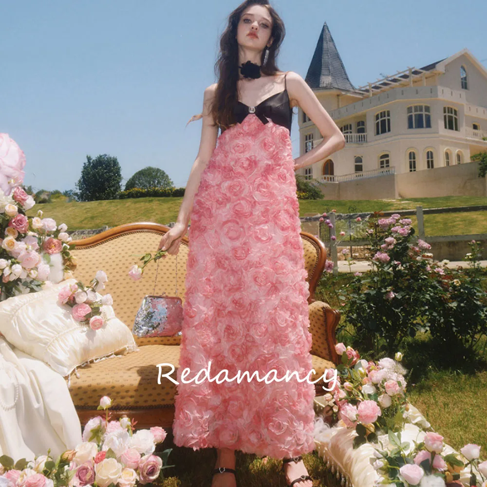 Redamancy Pink Bow V-Neck 3D Flowers A-LINE Prom Dresses 2024 Backless Slim Ankle-Length vestidos de novia Wedding Party Dress
Redamancy Pink Bow V-Neck 3D Flowers A-LINE Prom Dresses 2024 Backless Slim Ankle-Length vestidos de novia Wedding Party Dress