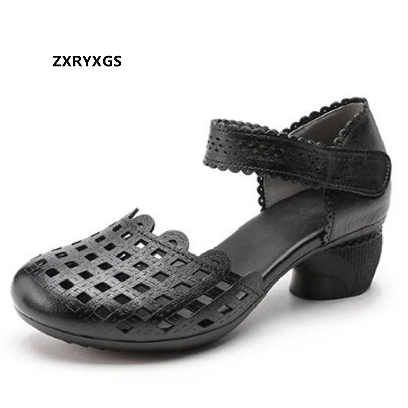 ZXRYXGS Genuine Leather Hole Hole Sandals Round Toe Side Air Elegance Sandals 2022 Summer Women Sandals High Heel Shoes Sandals
ZXRYXGS Genuine Leather Hole Hole Sandals Round Toe Side Air Elegance Sandals 2022 Summer Women Sandals High Heel Shoes Sandals