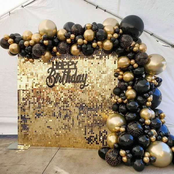 

Birthday Party Decorations Shimmer Sequin Backdrop Background Wedding Baby Shower Decor Party Background Glitter Foil Curtain