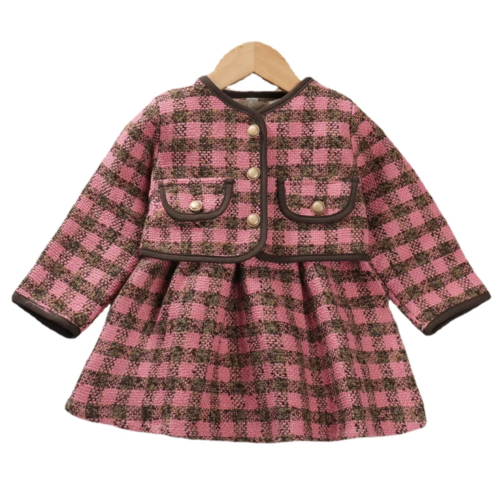 Baby Girls Autumn Set New Kids Christmas Party Clothing Children's Blazer Plaid Jacket + Sleeveless Dress Two Piece Suits
Baby Girls Autumn Set New Kids Christmas Party Clothing Children's Blazer Plaid Jacket + Sleeveless Dress Two Piece Suits