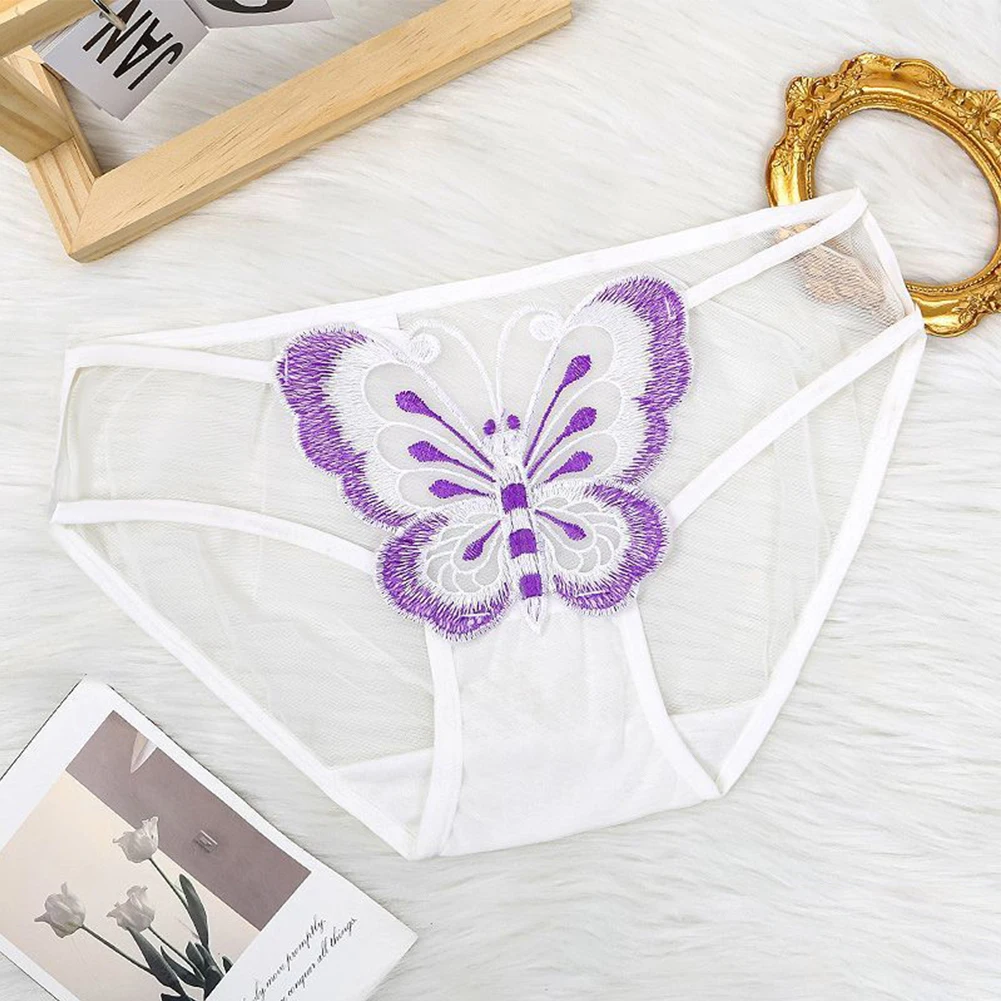 Sexy Women Briefs Butterfly Embroidery Mesh Panties Ultra-thin Transparent Knickers Exquisite Lingerie Breath Erotic Underwear
Sexy Women Briefs Butterfly Embroidery Mesh Panties Ultra-thin Transparent Knickers Exquisite Lingerie Breath Erotic Underwear
