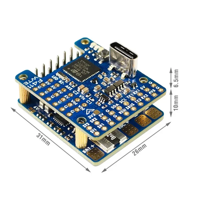 MATEKSYS F411-WTE BMI270 Baro OSD Dual BEC 132A текущий Senor 2-6S INAV Контроллер полета для радиоуправляемого самолета с неподвижными крыльями
MATEKSYS F411-WTE BMI270 Baro OSD Dual BEC 132A текущий Senor 2-6S INAV Контроллер полета для радиоуправляемого самолета с неподвижными крыльями