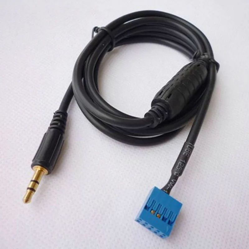 

Input Mode Auxiliary Cable AUX 3.5mm Male Interface Adapter For BMW E46 98-06 Blue 10Pins Replacement Accessory Useful