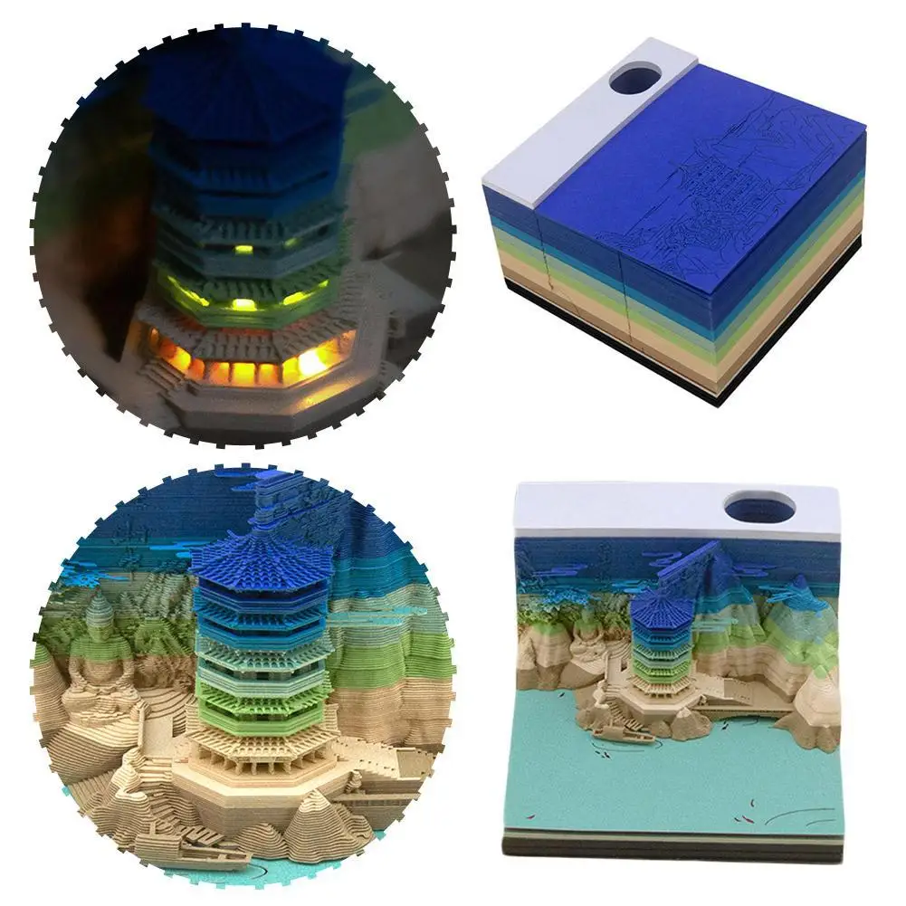 Creative LED Lighted Architectural In the Mountains 3D Notepad Memo Note Paper Paper Notes Block Decoration Christmas Gift
Creative LED Lighted Architectural In the Mountains 3D Notepad Memo Note Paper Paper Notes Block Decoration Christmas Gift