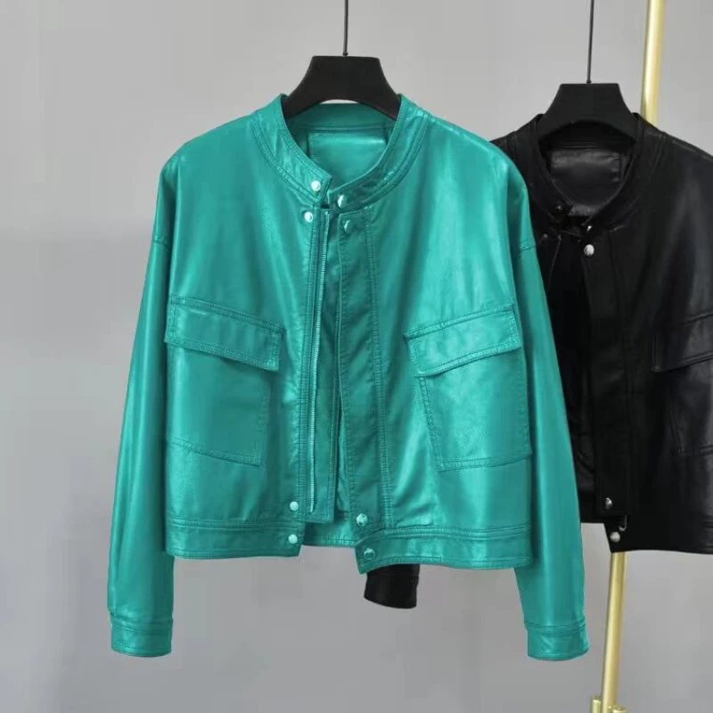 Leather Jackets 5 Colors Spring Autumn Slim Fit Leather Coat For Women Korean Leather Jacket Short Fashion Faux Leather Suede
Leather Jackets 5 Colors Spring Autumn Slim Fit Leather Coat For Women Korean Leather Jacket Short Fashion Faux Leather Suede