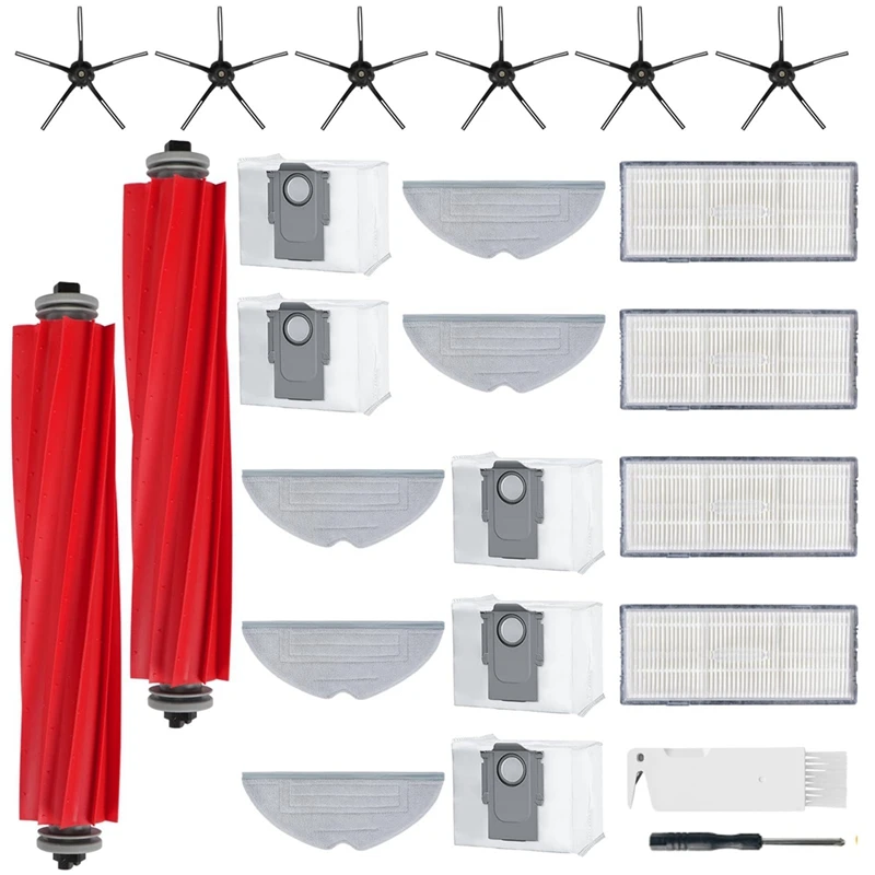 Набор аксессуаров для Roborock S7 Maxv Ultra/S7 Pro Ultra, пылесборники, фильтры, салфетки для швабры
Набор аксессуаров для Roborock S7 Maxv Ultra/S7 Pro Ultra, пылесборники, фильтры, салфетки для швабры