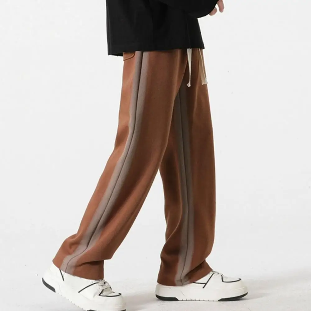 Adjustable Waistband Trousers Gradient Color Men's Sport Pants with Side Stripe Elastic Waist Wide Leg for Gym for Comfort
Adjustable Waistband Trousers Gradient Color Men's Sport Pants with Side Stripe Elastic Waist Wide Leg for Gym for Comfort