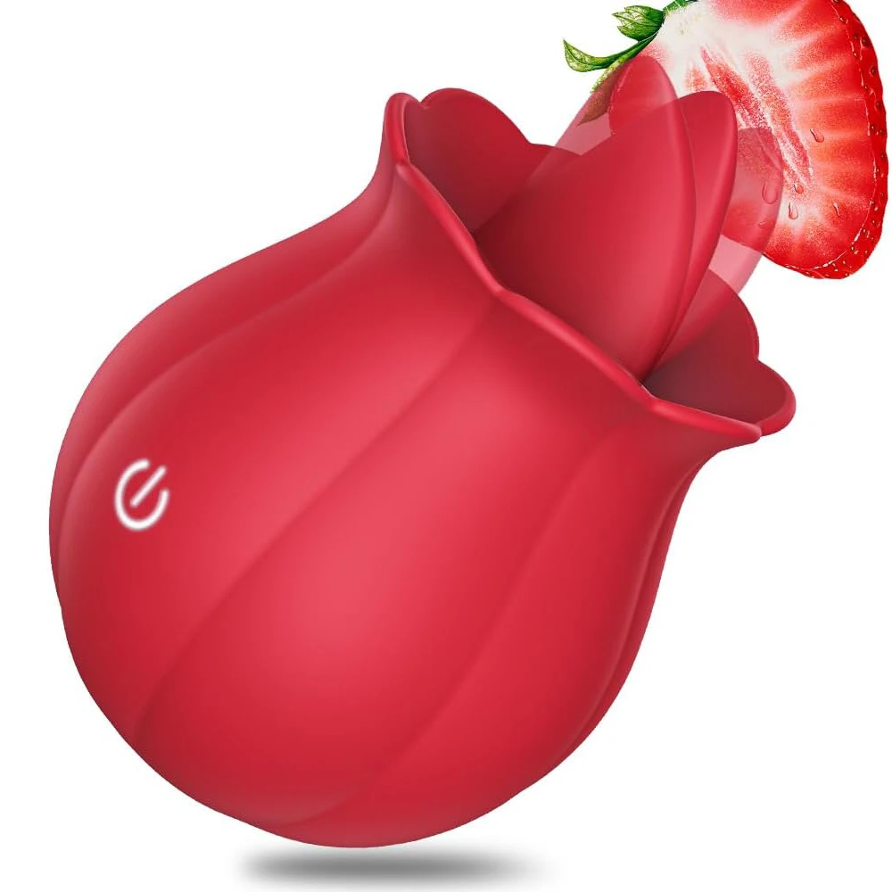 Rose-Vibromasseur Sex Toys pour femmes, 10 continents de léchage de langue, ventouse de clitoris anal et de point G, machine 7. 0 18, jouets pour adultes 1