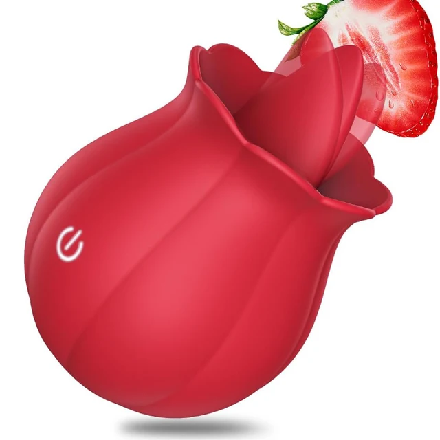 Rose-Vibromasseur Sex Toys pour femmes, 10 continents de léchage de langue, ventouse de clitoris anal et de point G, machine 7. 0 18, jouets pour adultes 1