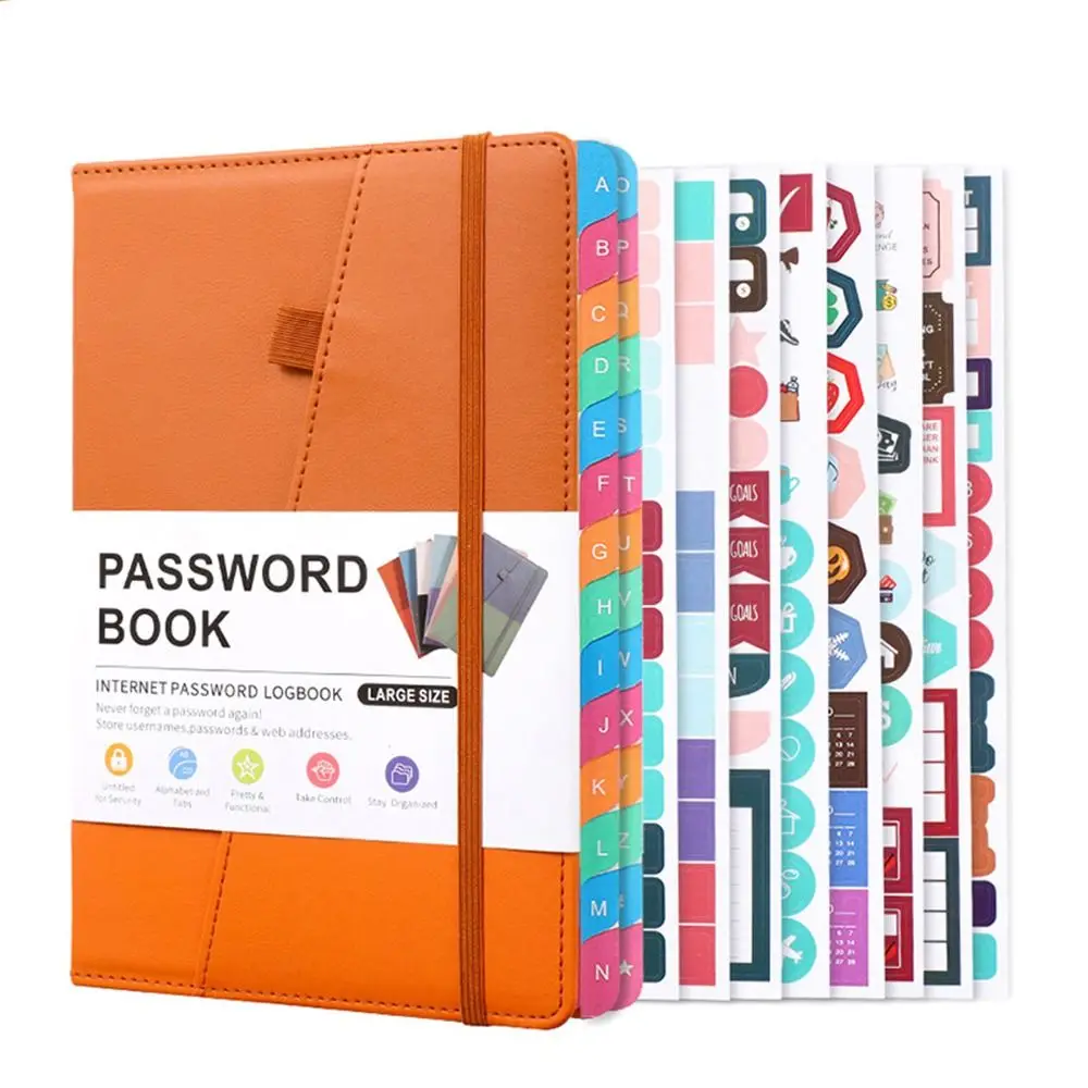 

Large Size A5 Password Book Website Address with Alphabetical Tabs Internet Password Logbook Log in Detail Password Keeper Book