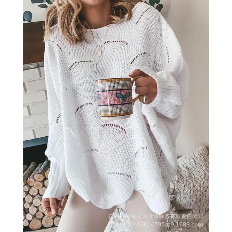 Wepbel Y2K Women's Sweater Thin Lanten Sleeve Loose O-neck Sweaters Loose Solid Color Hollow Out Sweater Casual Pullover Jumpers
Wepbel Y2K Women's Sweater Thin Lanten Sleeve Loose O-neck Sweaters Loose Solid Color Hollow Out Sweater Casual Pullover Jumpers