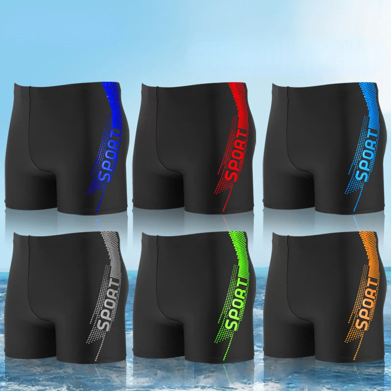 

2024 New Men Swimming Short Pants Breathable Comfortable Soild Quick-drying Swim Shorts Summer Outdoor Swimming Pool Swim Trunks