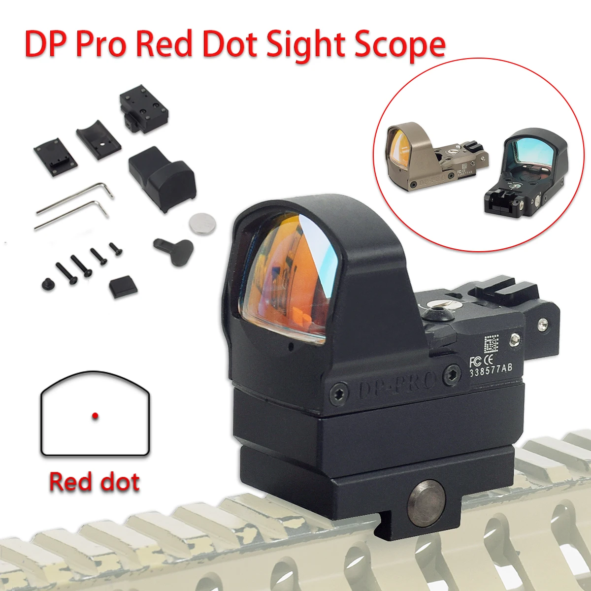 

Tactical Optics Holographic Red Dot Sight Scope LP DP Pro Reflex With Airsoft KSC KWA Glock 1911 1913 Mount Hunting Riflescope