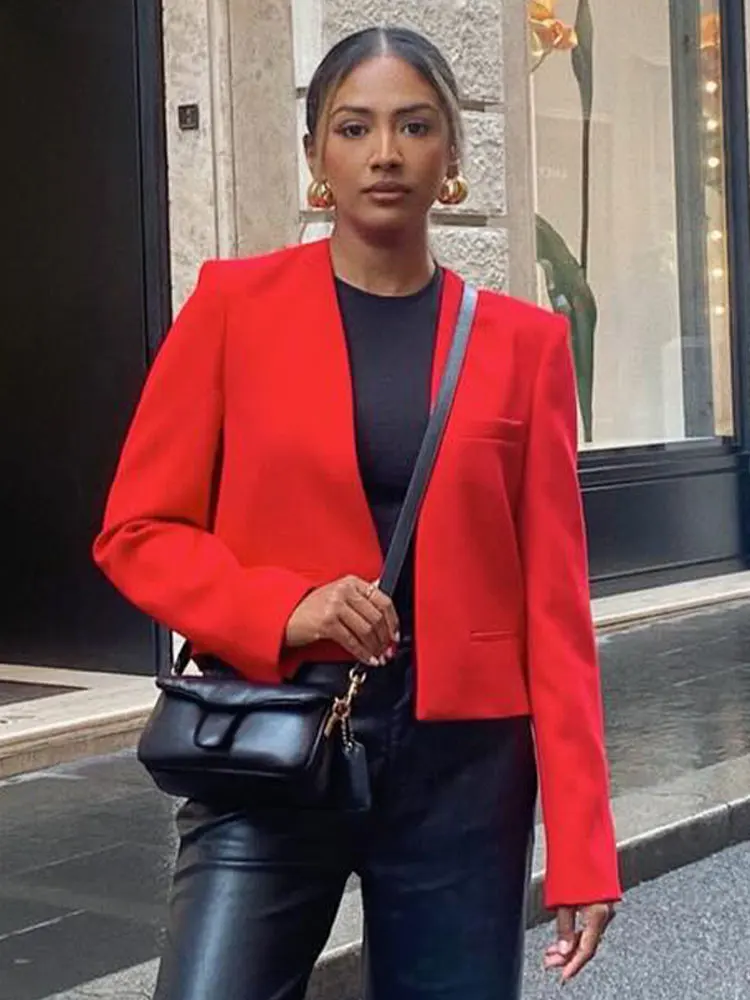 Elegant Red Cropped Coat Women Fashion Long Sleeve V-neck Cardigan Jacket Autumn Winter Causal Warm Female New Year Outerwear
Elegant Red Cropped Coat Women Fashion Long Sleeve V-neck Cardigan Jacket Autumn Winter Causal Warm Female New Year Outerwear