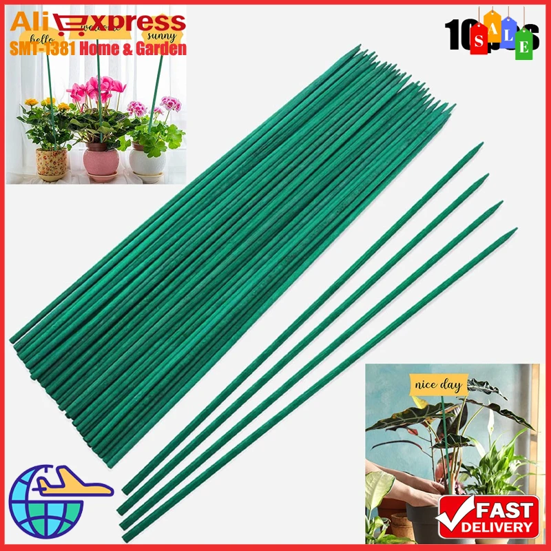 10pcs 40cm Plant Stake Set Wood Sticks Floral Green Bamboo Plant Support Stakes Canes Spiky End Floral Stake Gardening Tool
10pcs 40cm Plant Stake Set Wood Sticks Floral Green Bamboo Plant Support Stakes Canes Spiky End Floral Stake Gardening Tool
