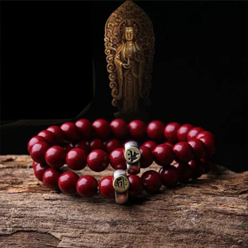 

Buddhist Guardian Deities Bracelet - Luck & Protection Natural Cinnabar Bracelet Twelve Zodiac Buddha Patron Saint Bracelet